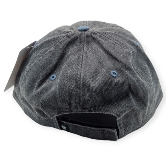 New Unisex Gray and Blue Snapback Cap Hat - Picture 2 of 4